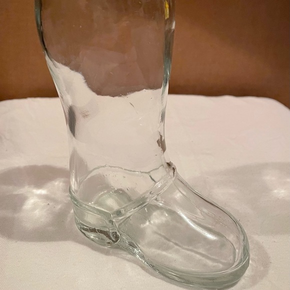 Vintage Clear Glass Boot Shot Glass (1pc) - Picture 2 of 5
